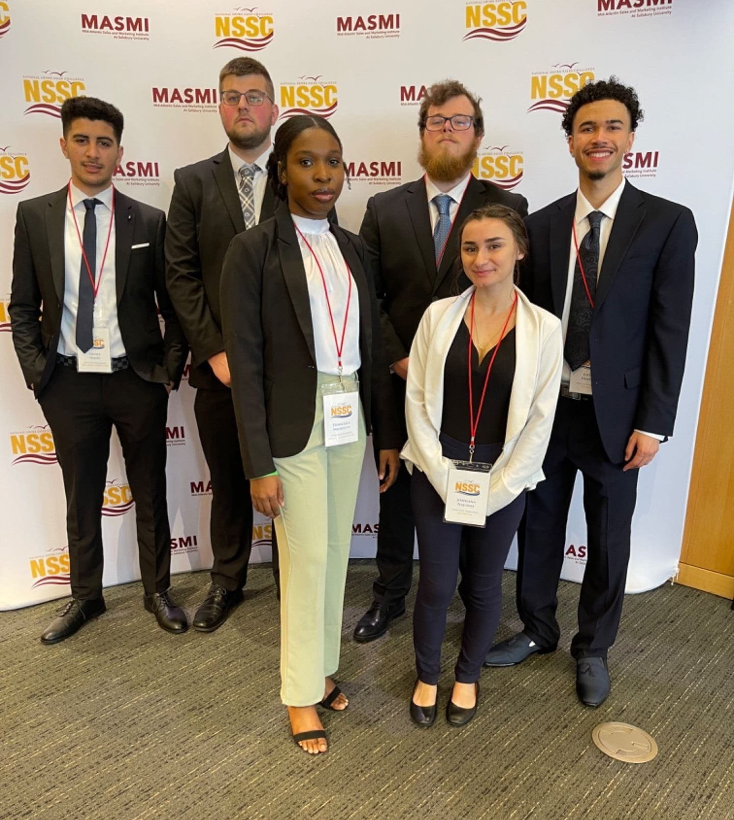 A picture of our Competitors for this competition. Yousef Hammond, Brody Arnick, Francesca Mbibouth, Kolby Allen, Joahlana Najunas, and Justin Henson.